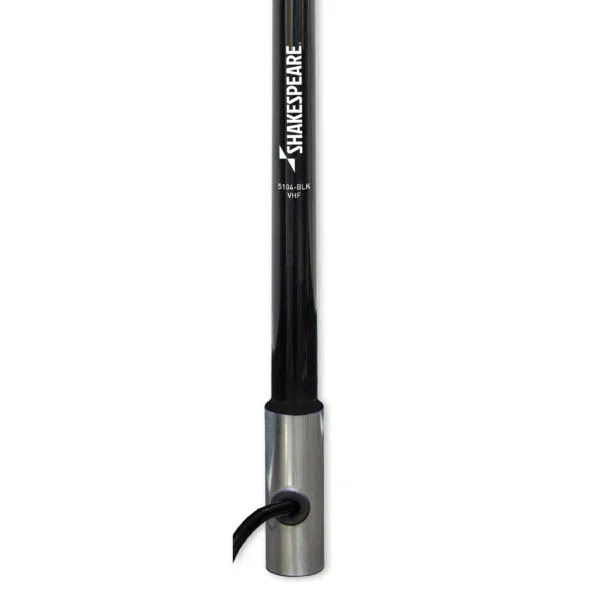 5104-BLK – SHAKESPEARE VHF Radio Antenna, Used To Meet Essential Communication Needs While Offshore Monopole 4 Foot H...